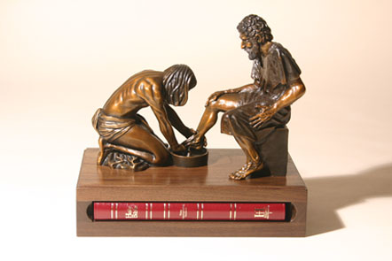 "Divine Servant"® Sculptue Bronze 1/6 Life-size with Bible Base 