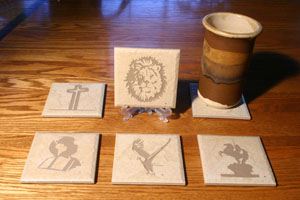 4" Etched Tiles
