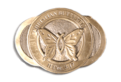 "Christian Butterfly"© Bronze Belt Buckle 