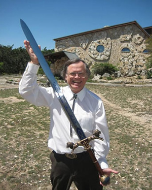 Max Greiner with the Life Size "Sword of the Spirit" ®
